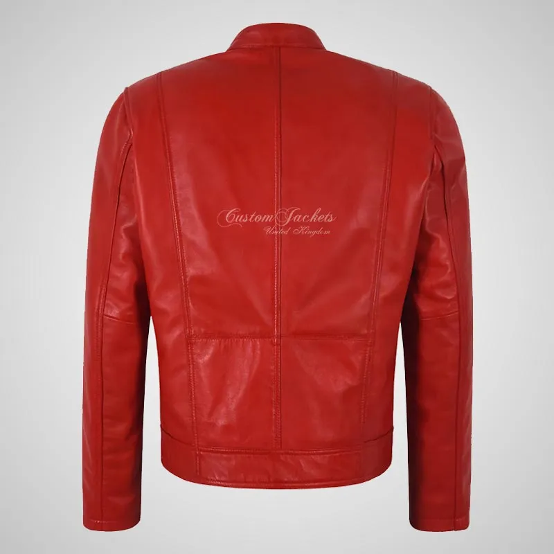 SMART RANGE Men's Biker Leather Jacket Fashion Jacket