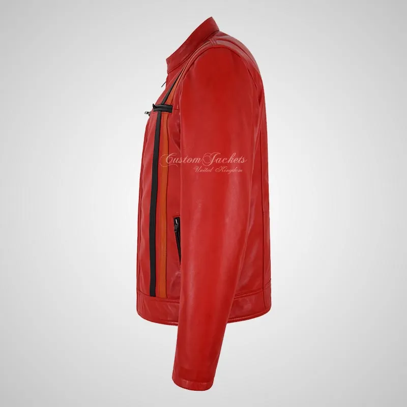SMART RANGE Men's Biker Leather Jacket Fashion Jacket