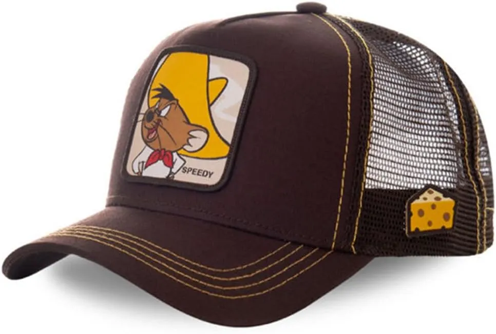 Snapback Baseball Hats for Men & Women Mesh Back Animal Embroidered Golf Trucker Caps Dad Cartoon Bass Fishing Hat