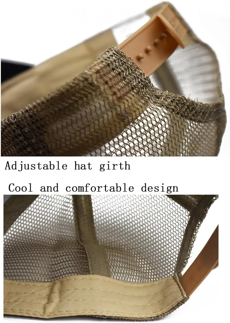 Snapback Baseball Hats for Men & Women Mesh Back Animal Embroidered Golf Trucker Caps Dad Cartoon Bass Fishing Hat