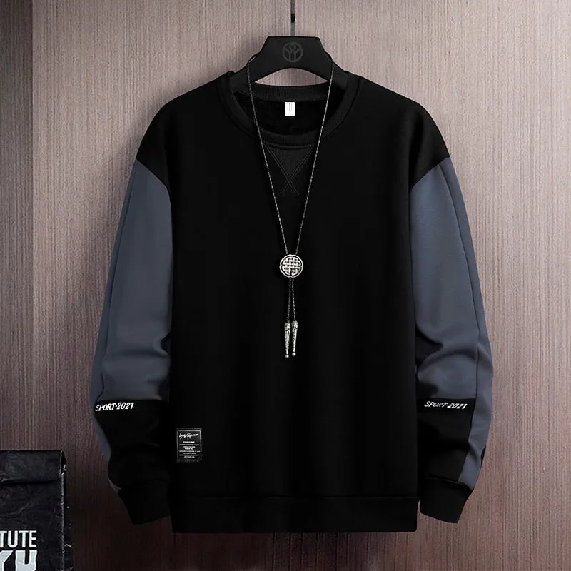Solid Color  Patchwork Sweatshirt