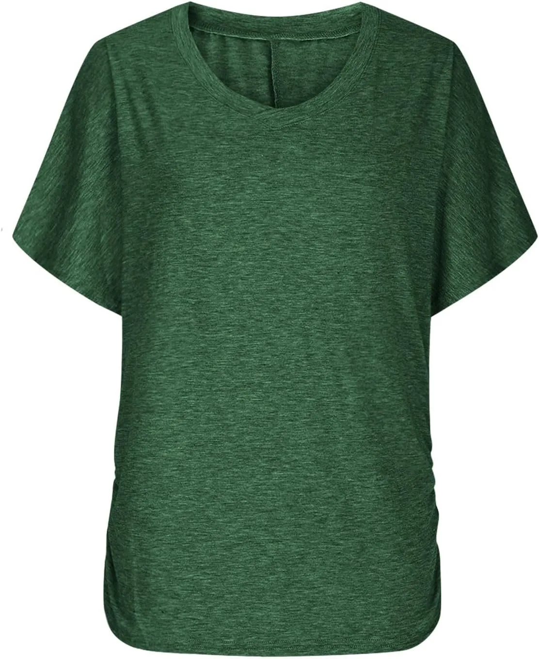 Solid Cotton Tshirts for Women Short Sleeve Slim Fit Tops Casual V Neck Blouse 2025 Casual Cute Graphic Basic Tees