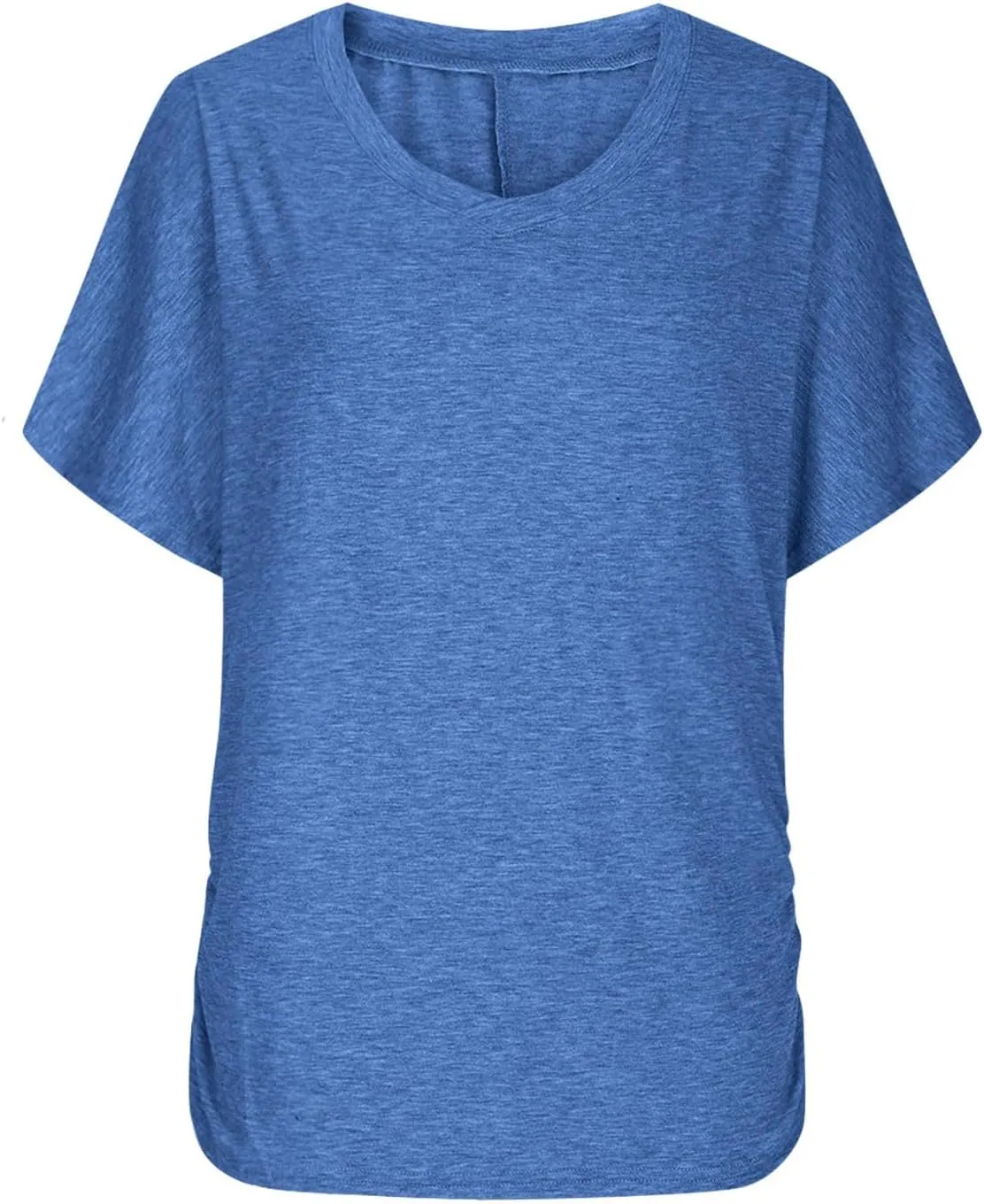 Solid Cotton Tshirts for Women Short Sleeve Slim Fit Tops Casual V Neck Blouse 2025 Casual Cute Graphic Basic Tees