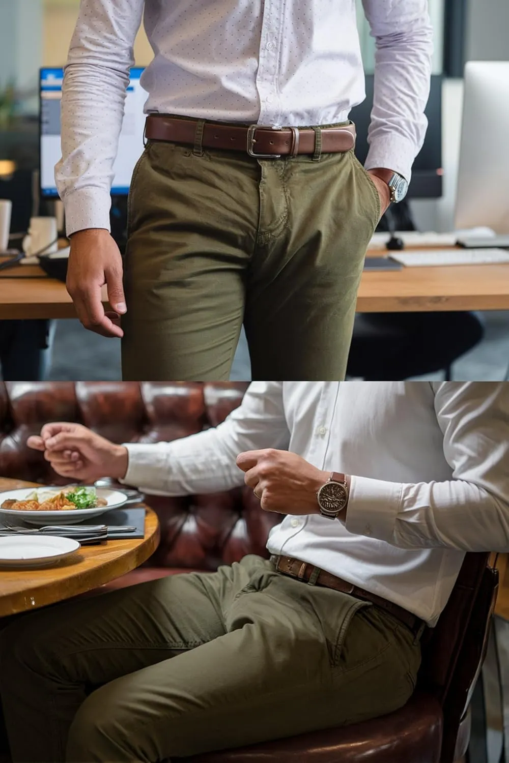 Soroor Slim Fit Chinos Pants Men - Stylish Mens Chinos Pants, Smart Casual Mens Khaki Pants | Stretch Twill Cotton Men Chino