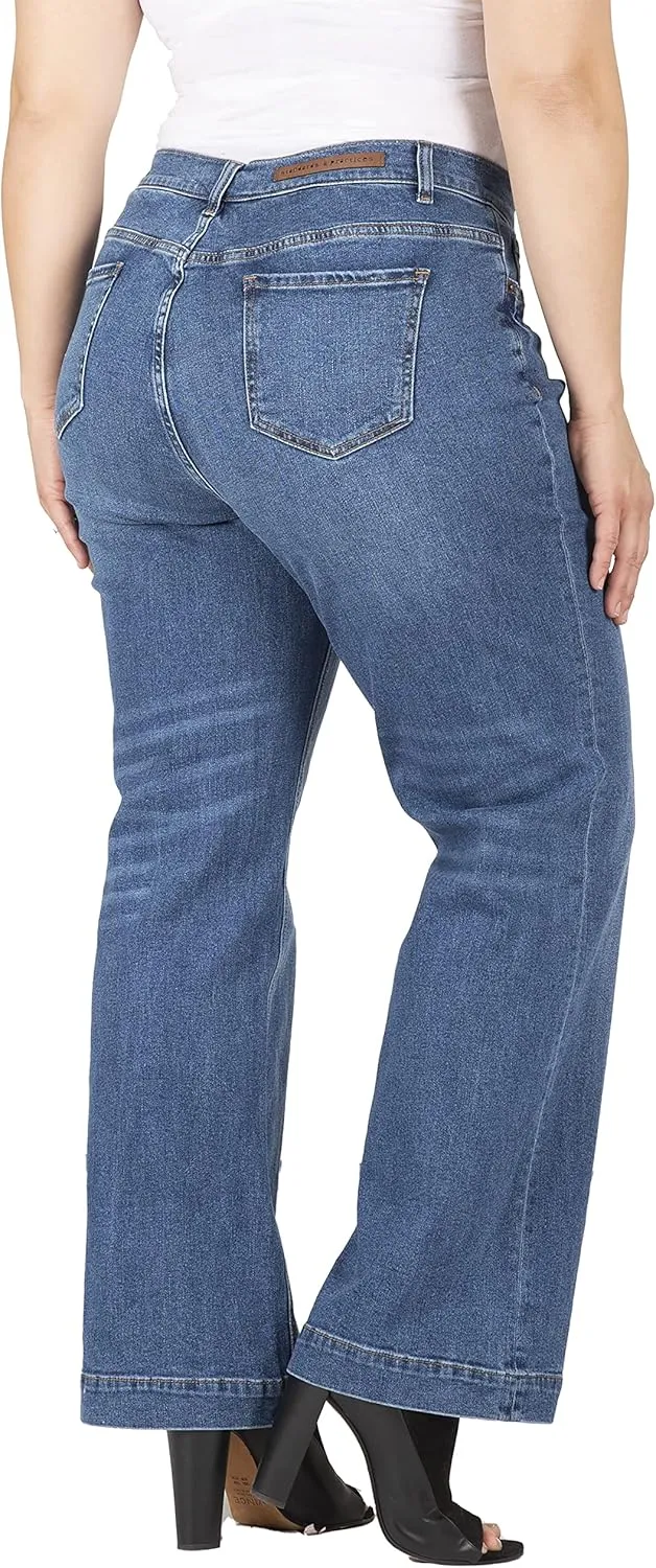 Standards & Practices Women's Plus Size Stretch Slim Straight Fit Jeans