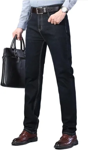 Straight Fit Jeans, Youth Mid Rise Men's Long Pants