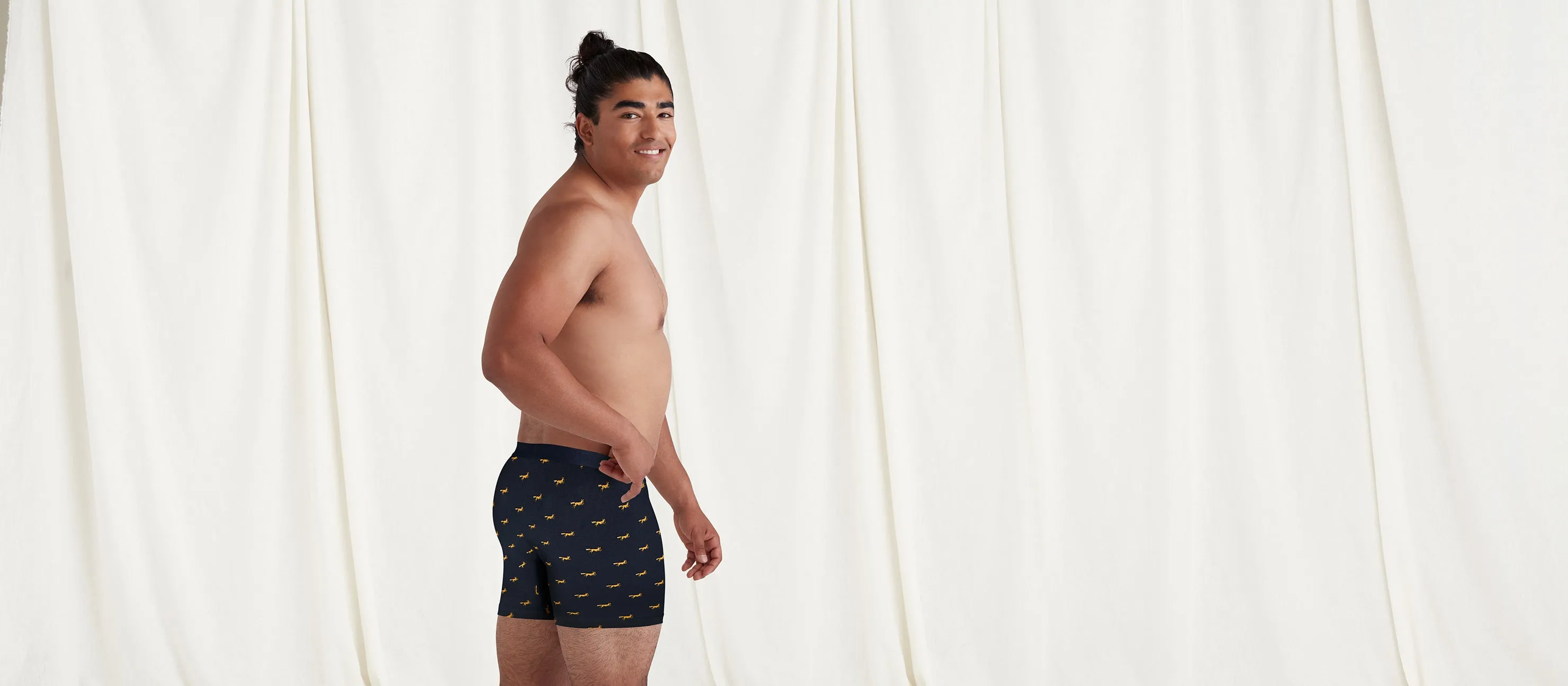 Stretch Cotton Boxer Brief w/ Fly | Foxes
