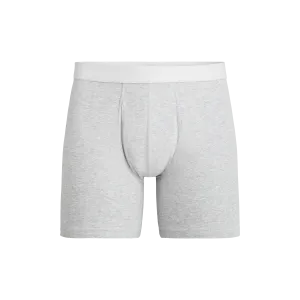Stretch Cotton Boxer Brief w/ Fly | Heather Grey