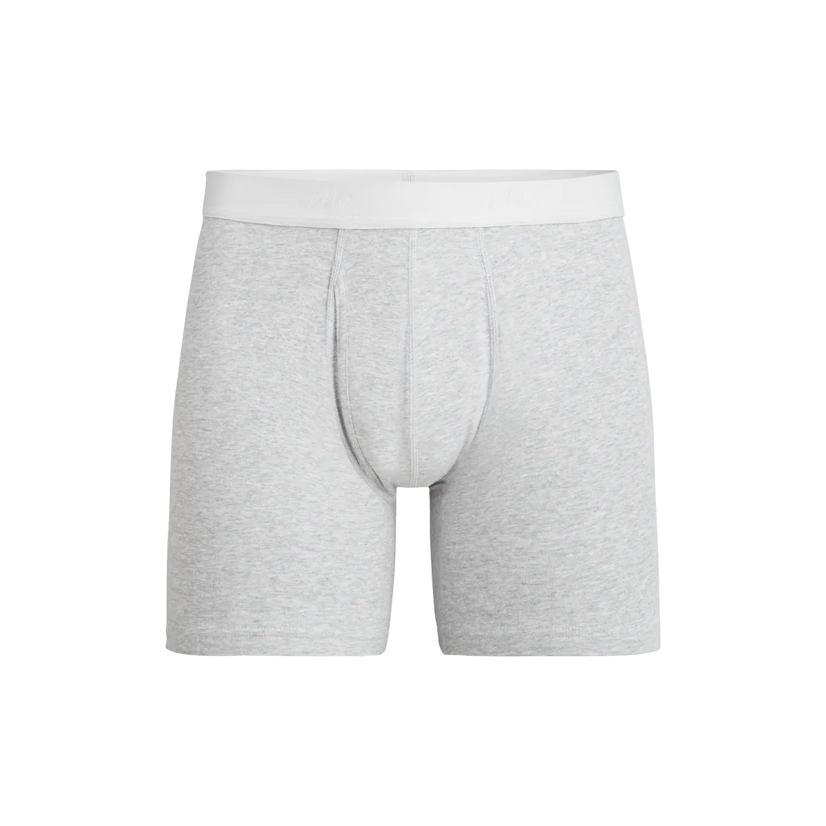 Stretch Cotton Boxer Brief w/ Fly | Heather Grey