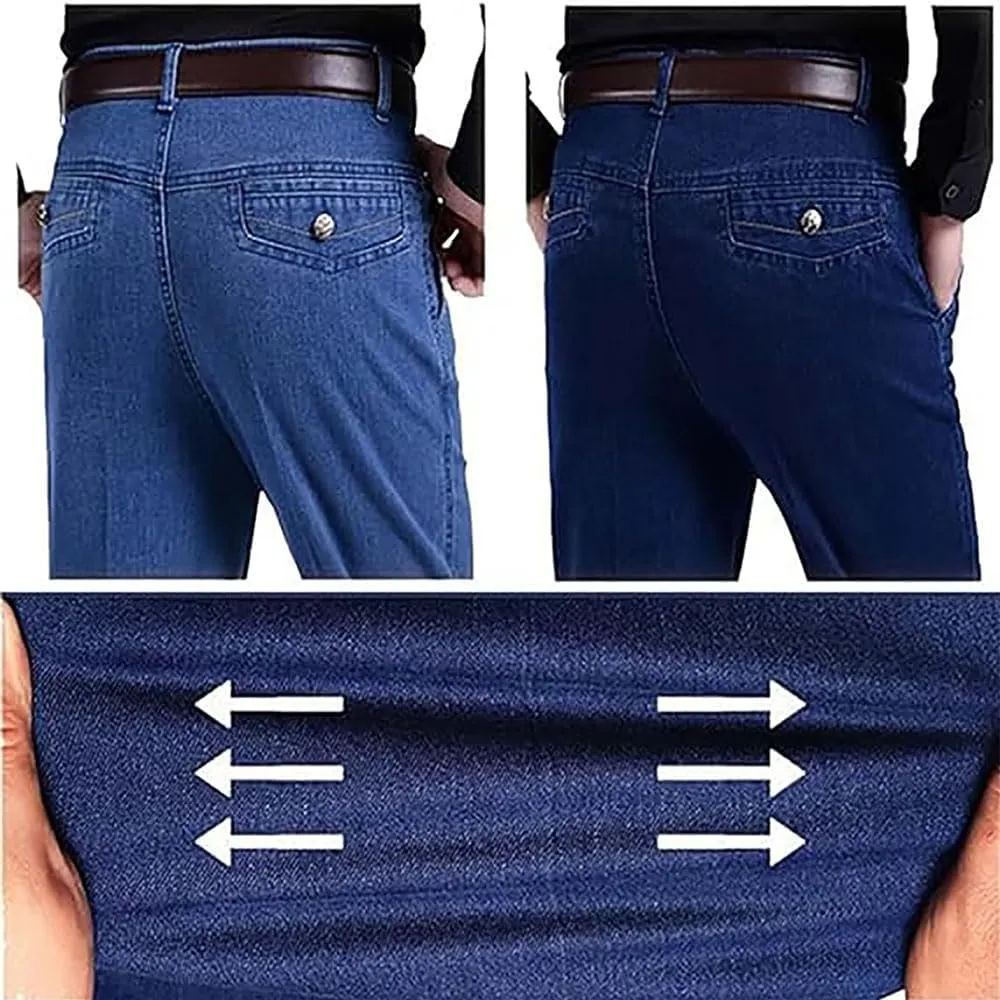 Stretch Waist Jeans for Men,Jeans for Men Stretch Fit,Jeans for Men Straight Fit