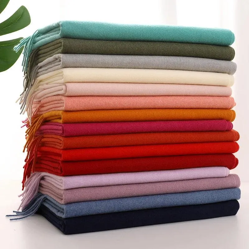 Stylish Scarves, Luxurious Cashmere Blend, Warm & Soft, Elegant Design, Lightweight, Versatile Use, Over 69in Length, 62 Colors