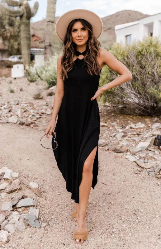 Summer Breeze Airy Sleeveless Hanging Neck Dresses