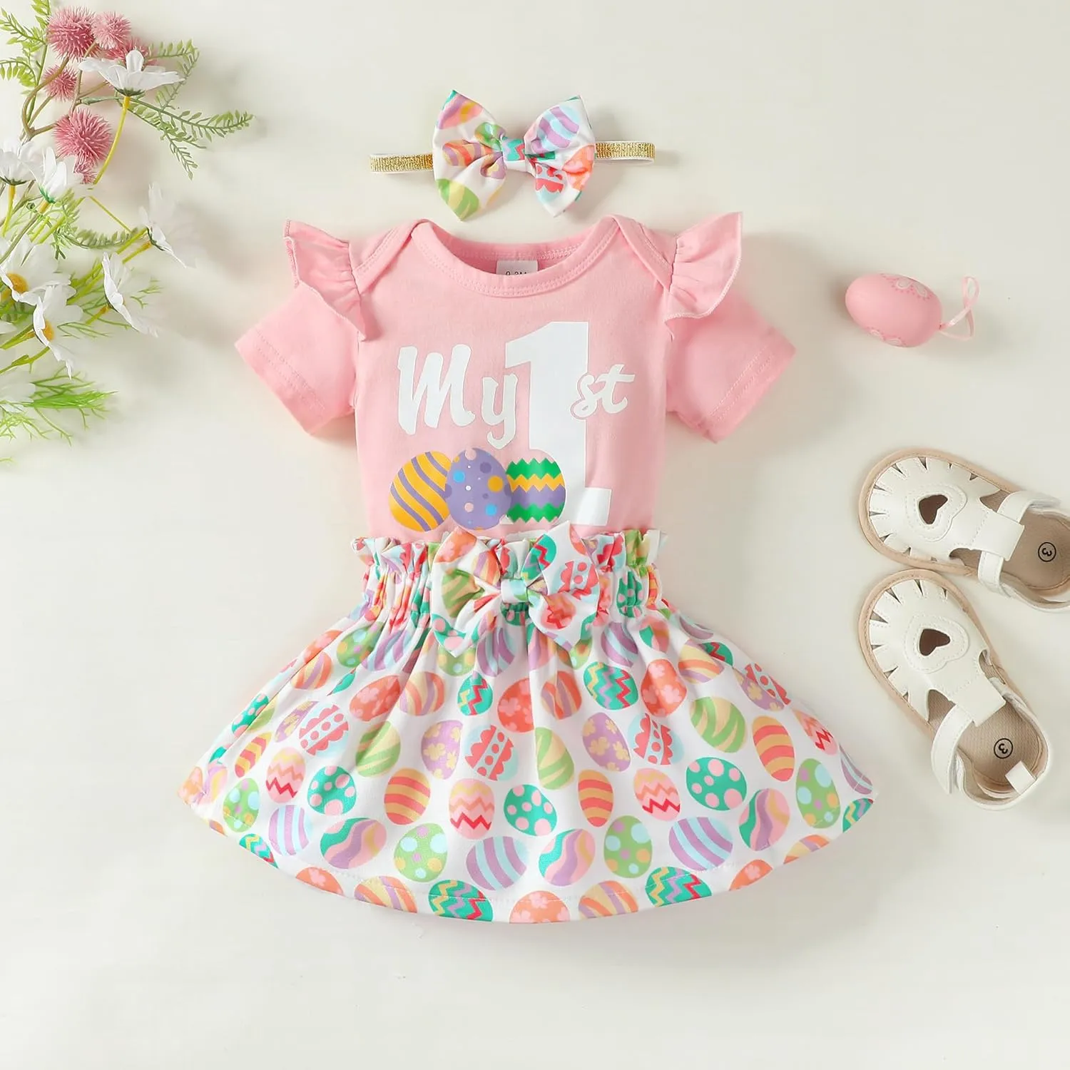 SUNNY PIGGY Baby Girl Clothes Newborn Dress Infant Romper Summer Outfit Cute Toddler Clothing Skirt Set