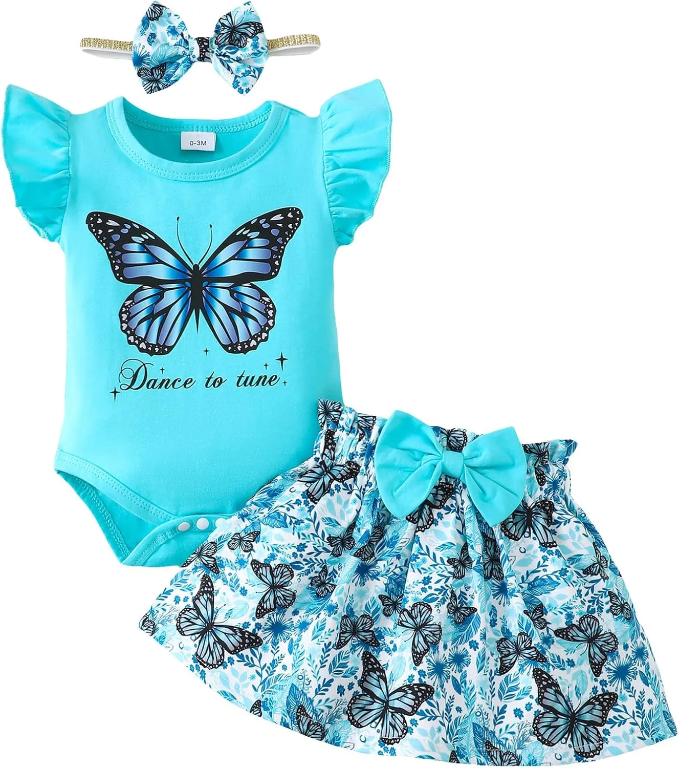 SUNNY PIGGY Baby Girl Clothes Newborn Dress Infant Romper Summer Outfit Cute Toddler Clothing Skirt Set