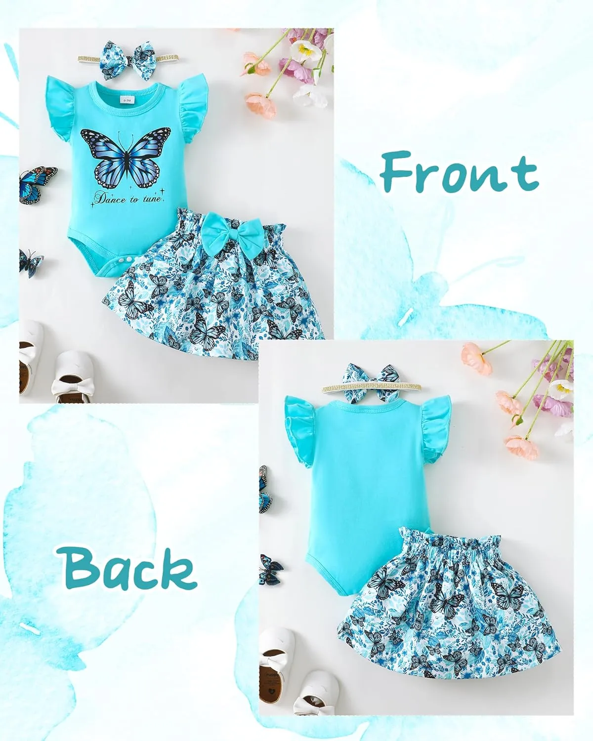 SUNNY PIGGY Baby Girl Clothes Newborn Dress Infant Romper Summer Outfit Cute Toddler Clothing Skirt Set