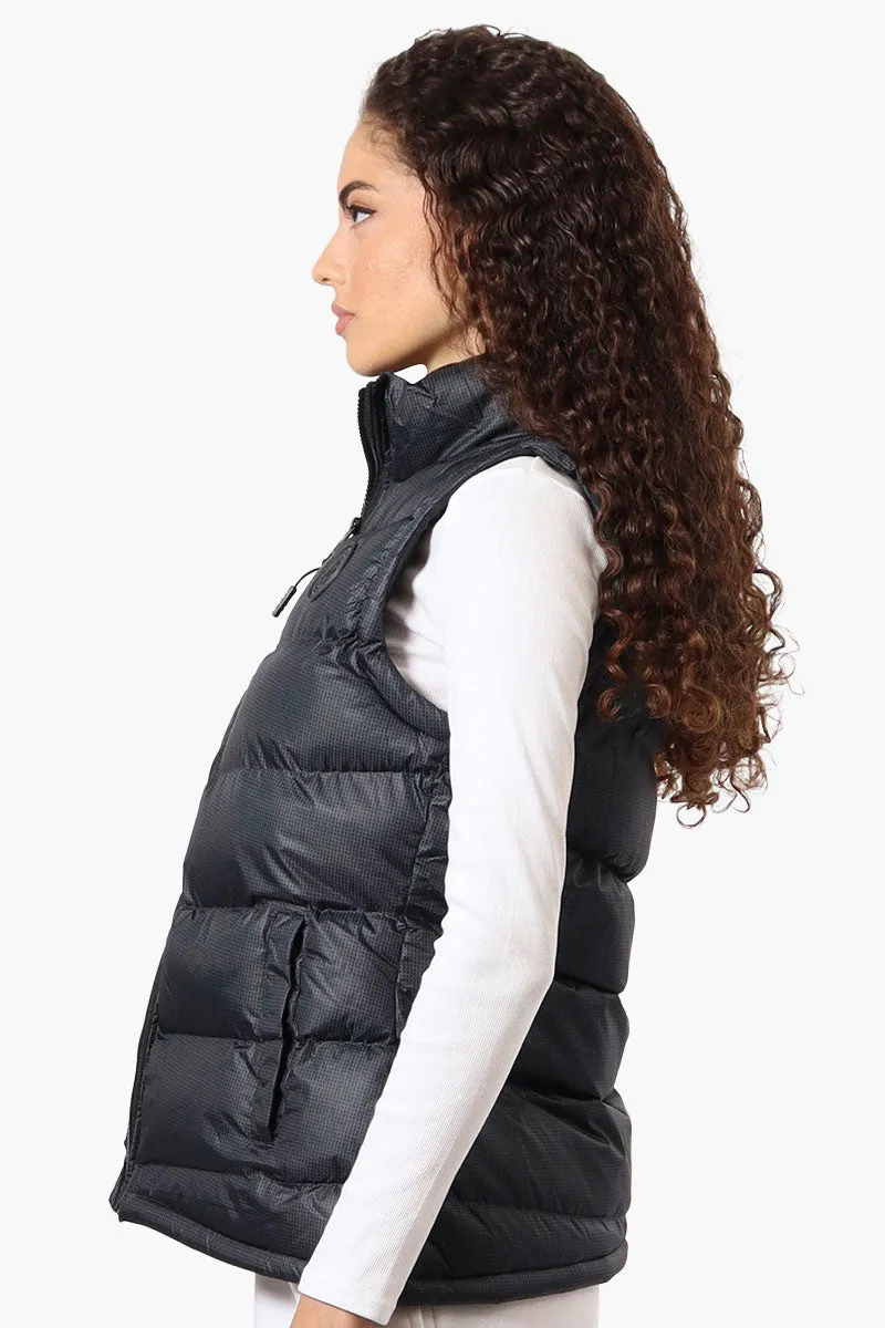 Super Triple Goose Grid Pattern Bubble Vest - Black