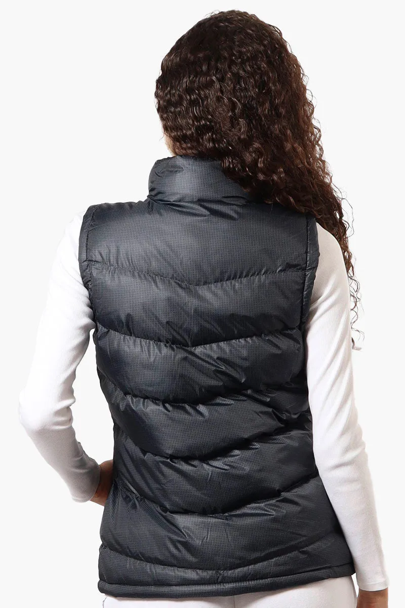 Super Triple Goose Grid Pattern Bubble Vest - Black