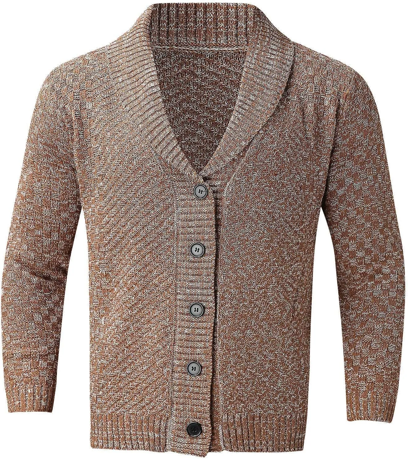 Sweaters for Men Mens Winter Shawl Collar Open Front Button Down Cardigan Long Sleeve Sweaters Coat