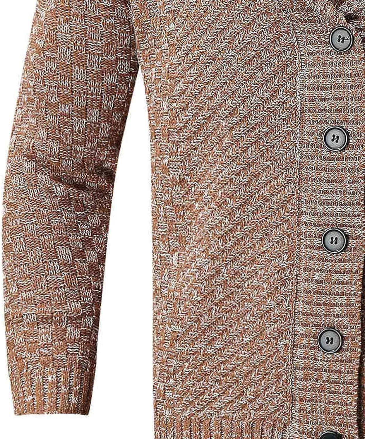 Sweaters for Men Mens Winter Shawl Collar Open Front Button Down Cardigan Long Sleeve Sweaters Coat