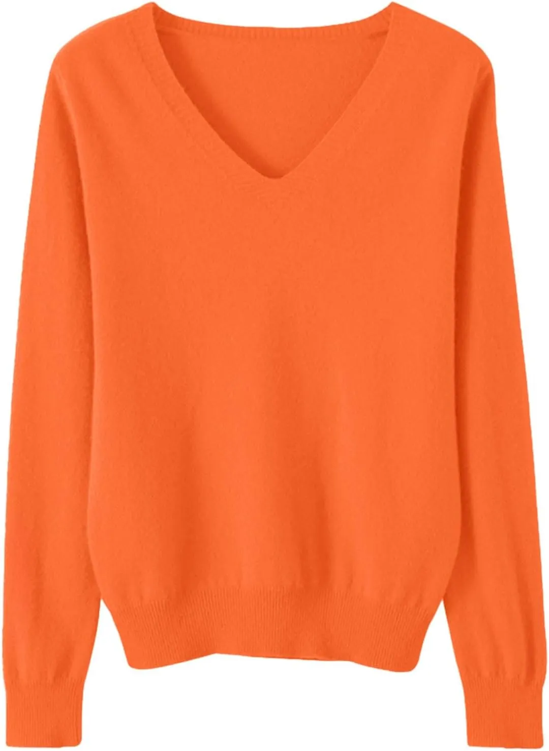 Sweaters for Women Cable Knit Long Sleeve Pullover V Neck Shirt Sweatshirt Slim Fitted Undershirt Fall Casual Top