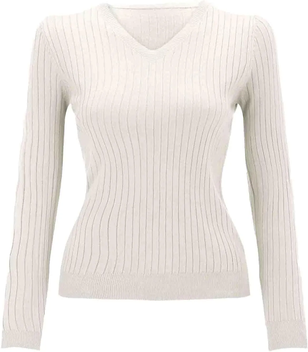 Sweaters for Women Knit Pullover Sweater V Neck Blouse Plain Color Long Sleeve Sweatshirt Slim Fitted Undershirt Top