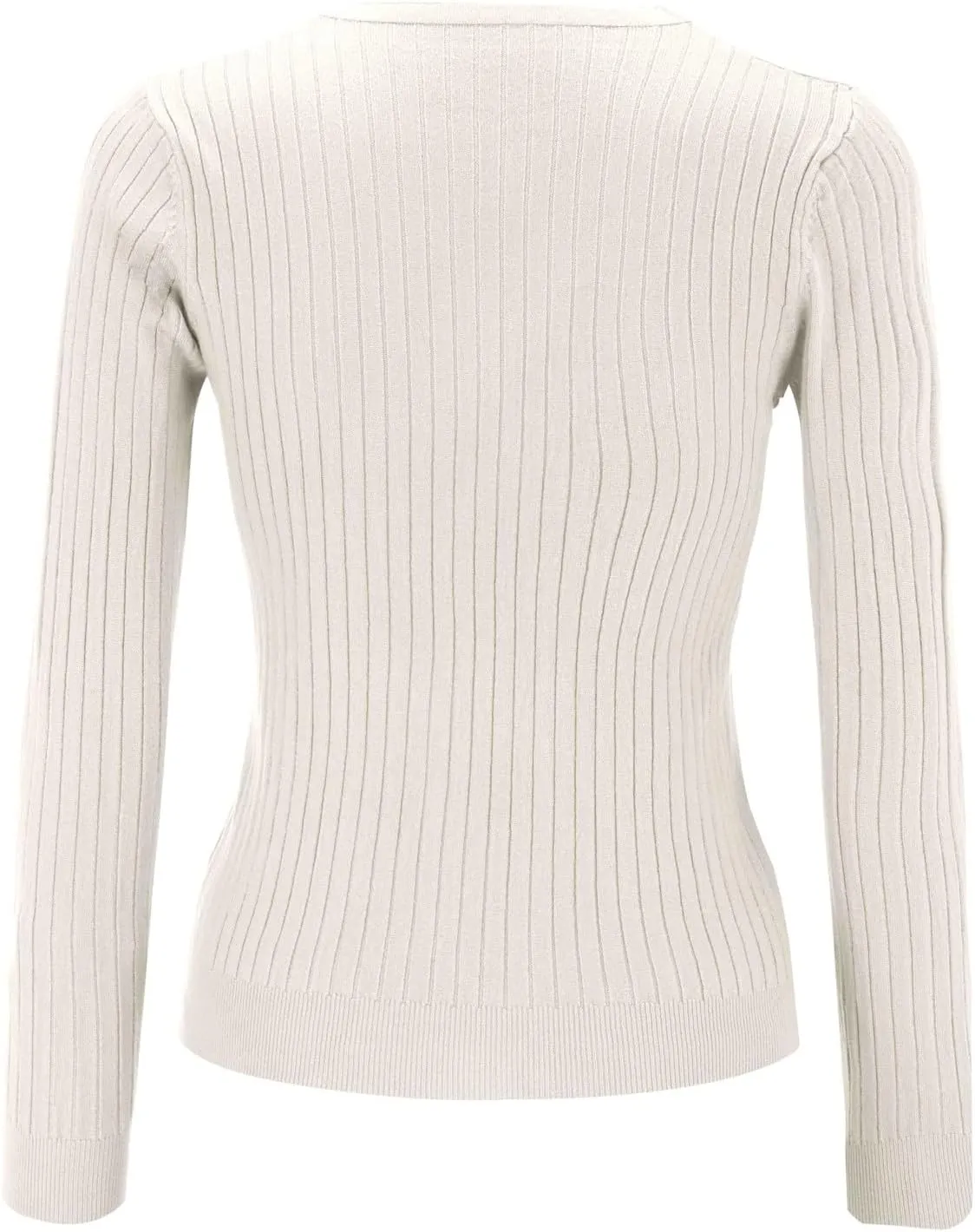 Sweaters for Women Knit Pullover Sweater V Neck Blouse Plain Color Long Sleeve Sweatshirt Slim Fitted Undershirt Top