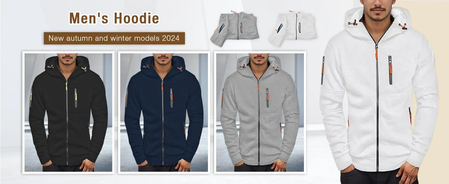 Tactic Shirt Pullover Men Hoodies With Zipper Fall Windbreaker Jacket Hoodies With Zip Pockets