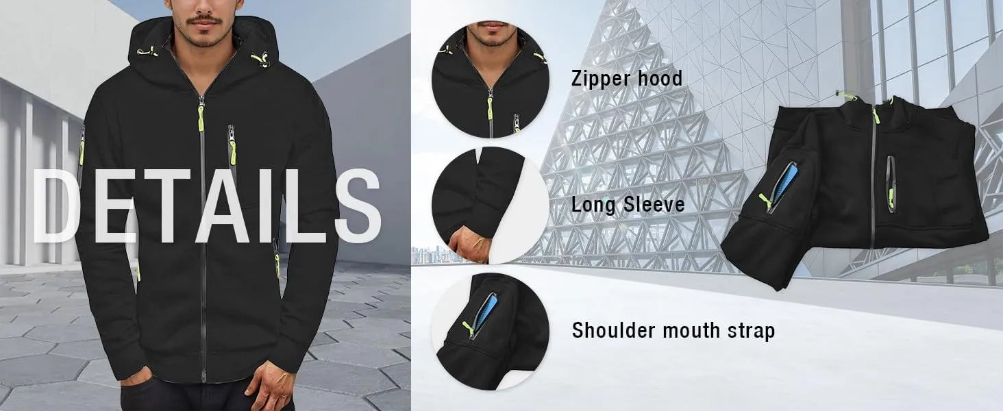 Tactic Shirt Pullover Men Hoodies With Zipper Fall Windbreaker Jacket Hoodies With Zip Pockets