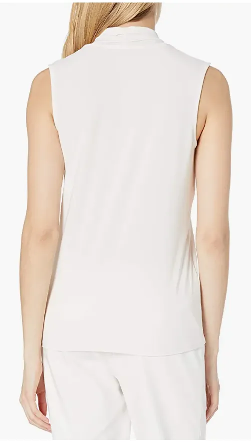 Tahari ASL Petite Shirred V-Neck Top