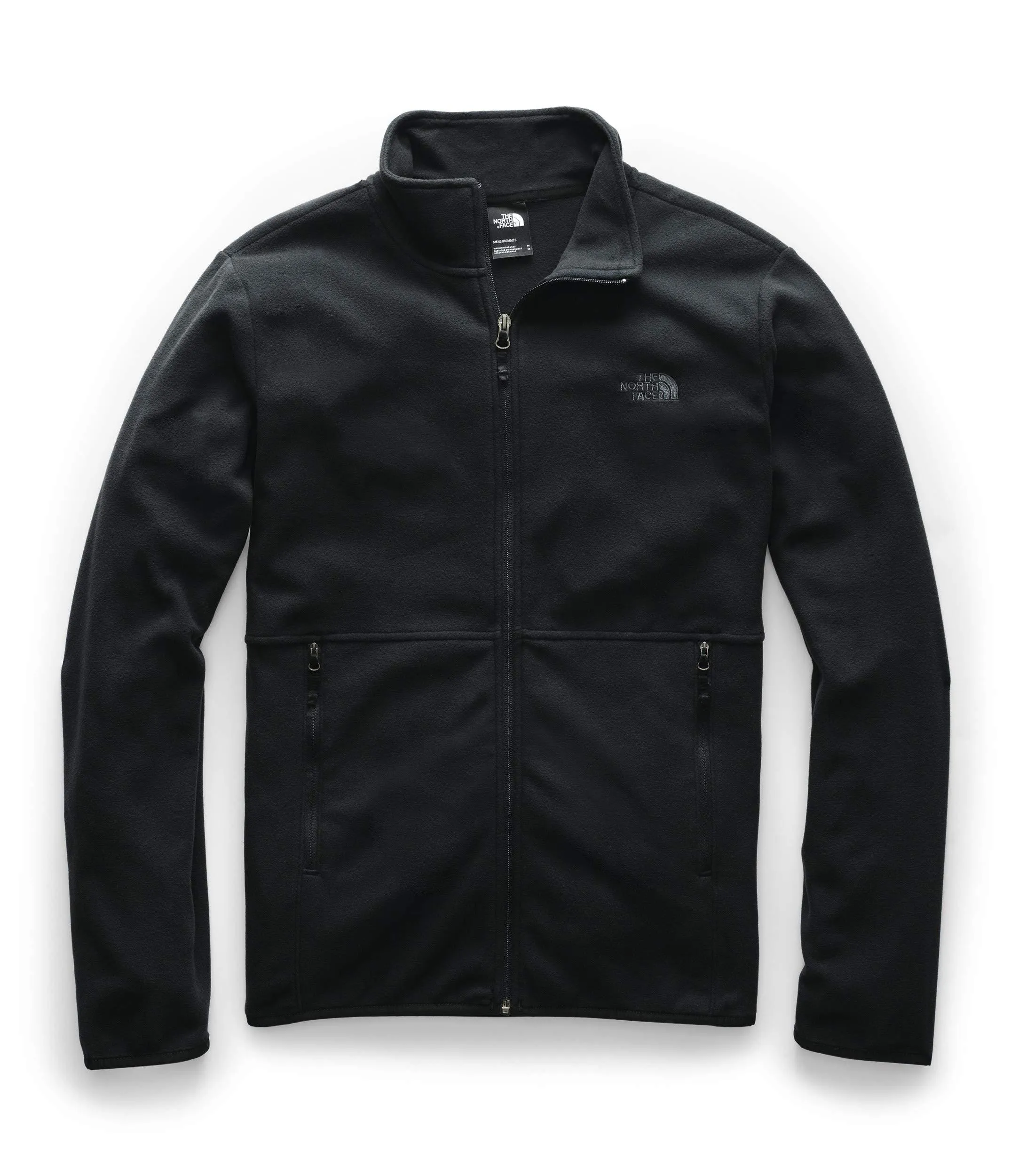 The North Face Men's TKA Glacier Full Zip Jacket, TNF Black/TNF Black, M