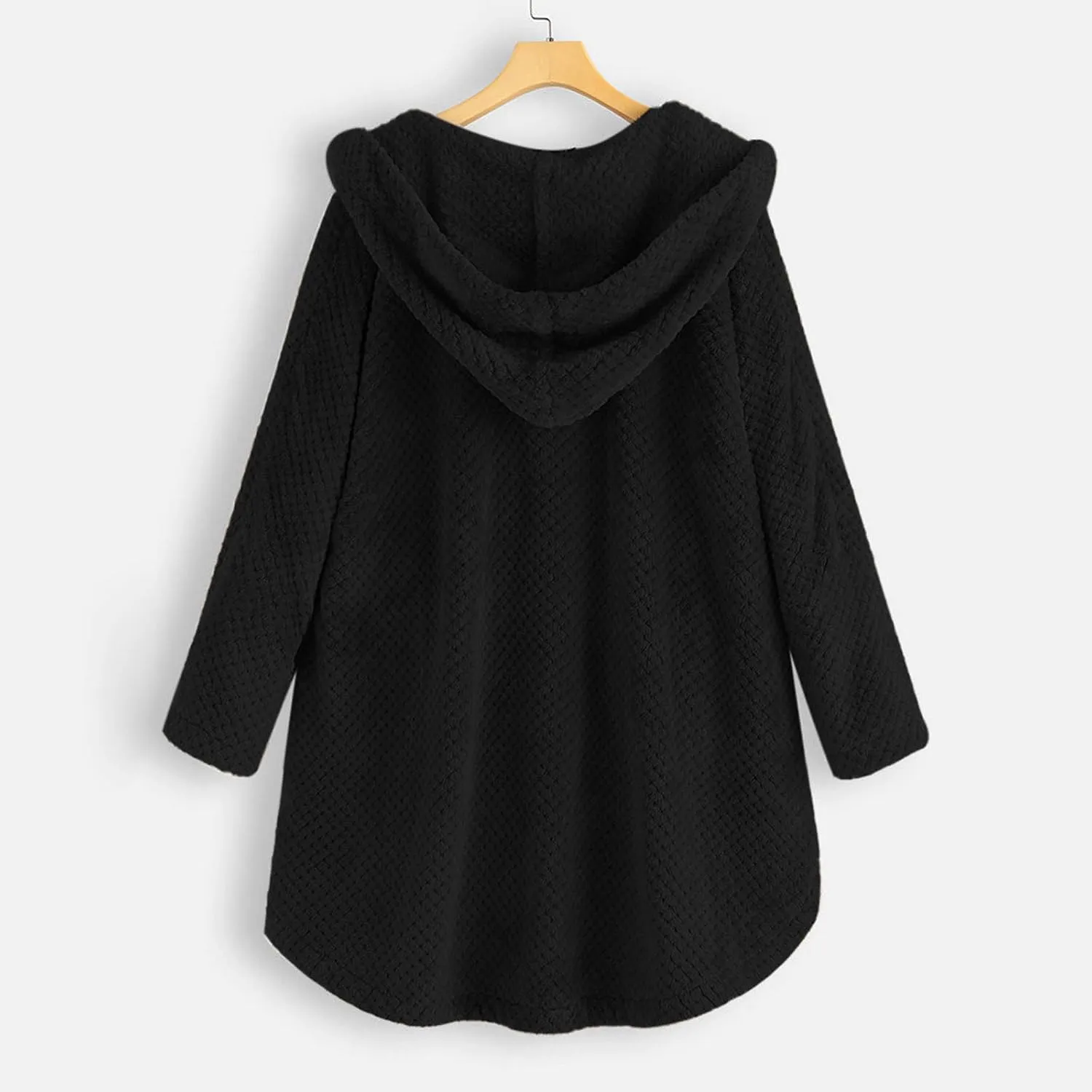 Thicken Warm Winter Coat for Women Fuzzy Fleece Shaggy Shacket Jacket Patchwork Coats Outwear with Pockets