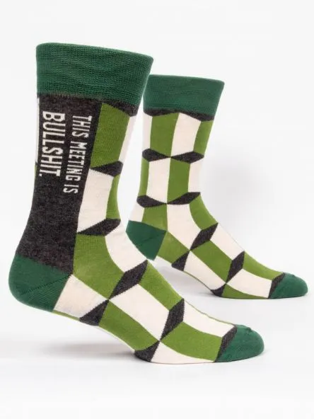 This Meeting is Bullshit - Men's Crew Socks