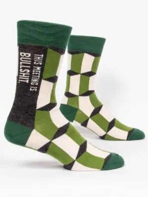 This Meeting is Bullshit - Men's Crew Socks