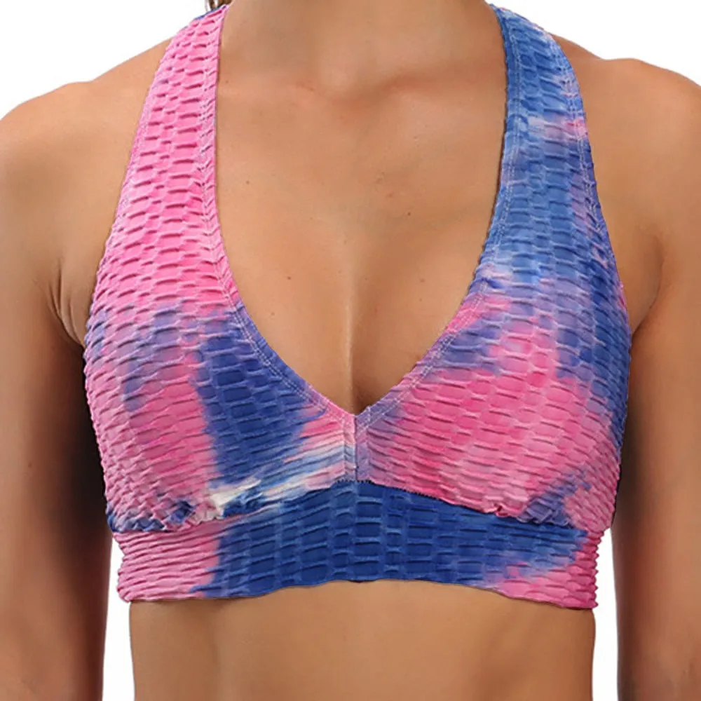 Tie Dye Running Sports Bra