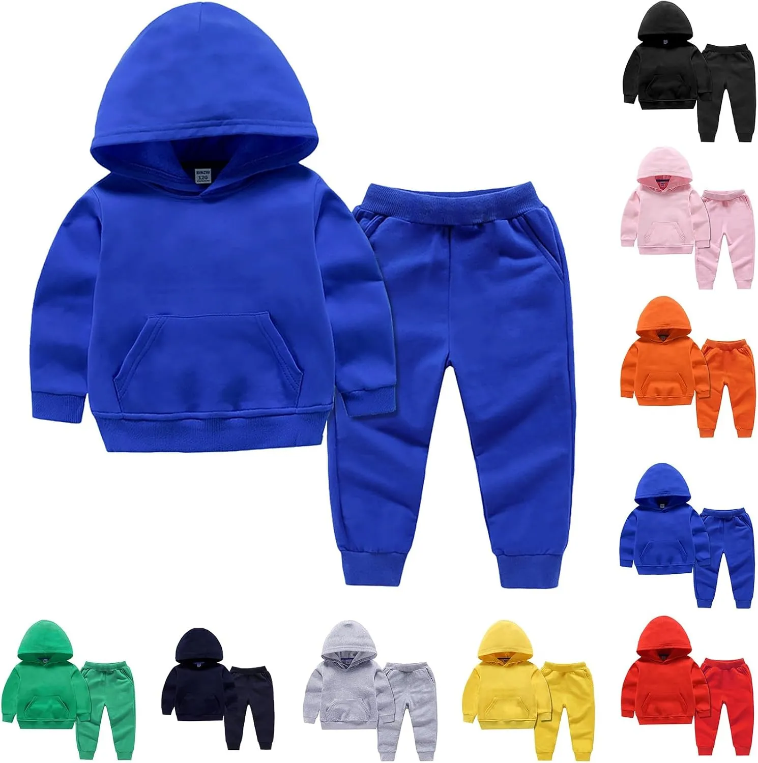 Toddler Baby Boy Fall Clothes Long Sleeve Hoodie Sweatshirt Top   Stretch Jogger Pants Outfit Infant Clothing Set