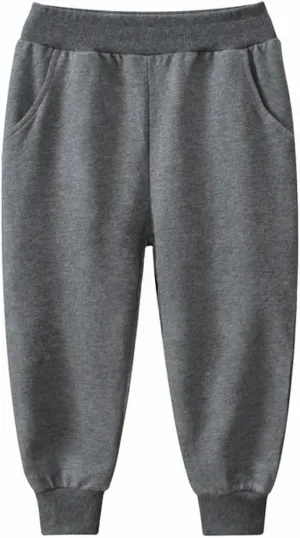 Toddler Boys Girls Causal Aesthetic Sweatpants Elastic Waist Kids Plain Trendy Joggers Loose Athletic Pants