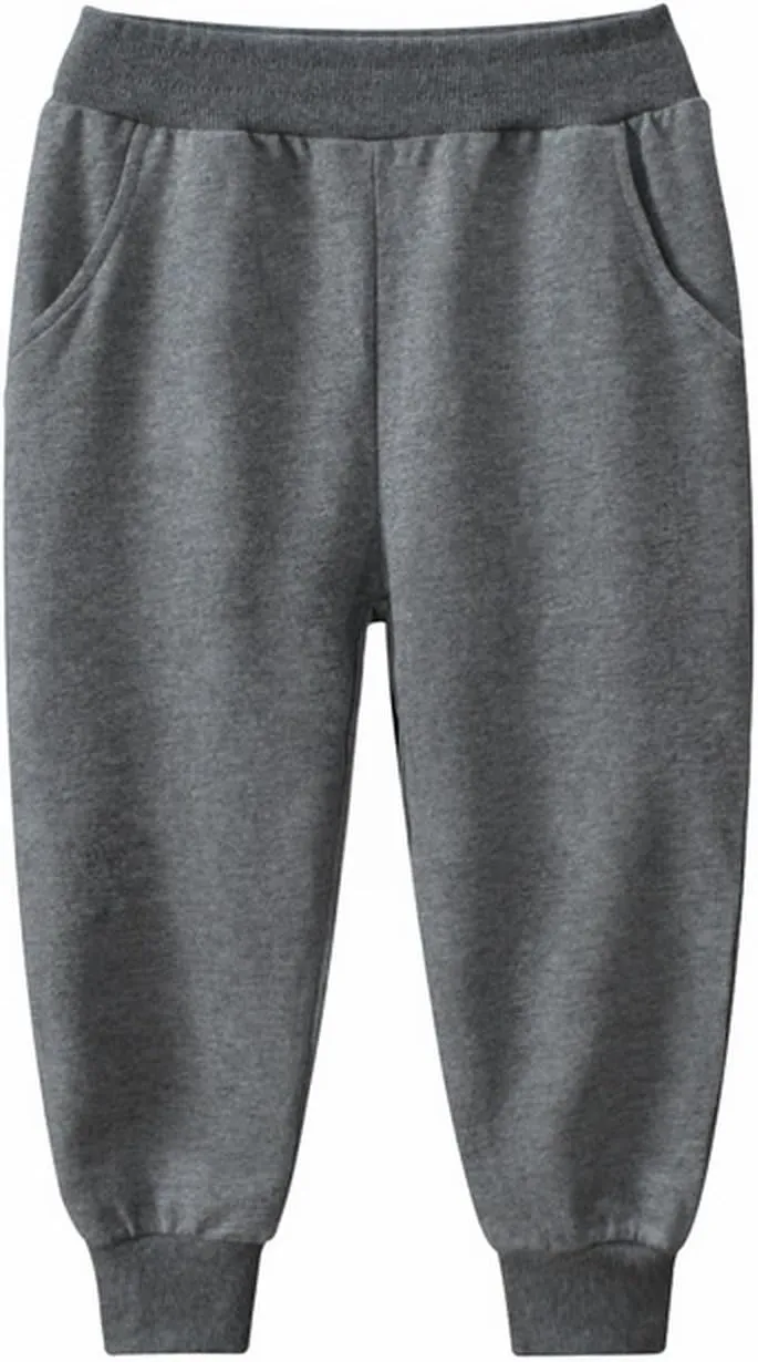 Toddler Boys Girls Causal Aesthetic Sweatpants Elastic Waist Kids Plain Trendy Joggers Loose Athletic Pants