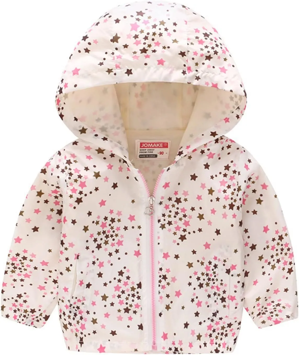 Toddler Girl Clothes,Baby Boys Girls Fall Hooded Jacket Coat Cartoon Printed Windproof Zipper Outwear Clothing