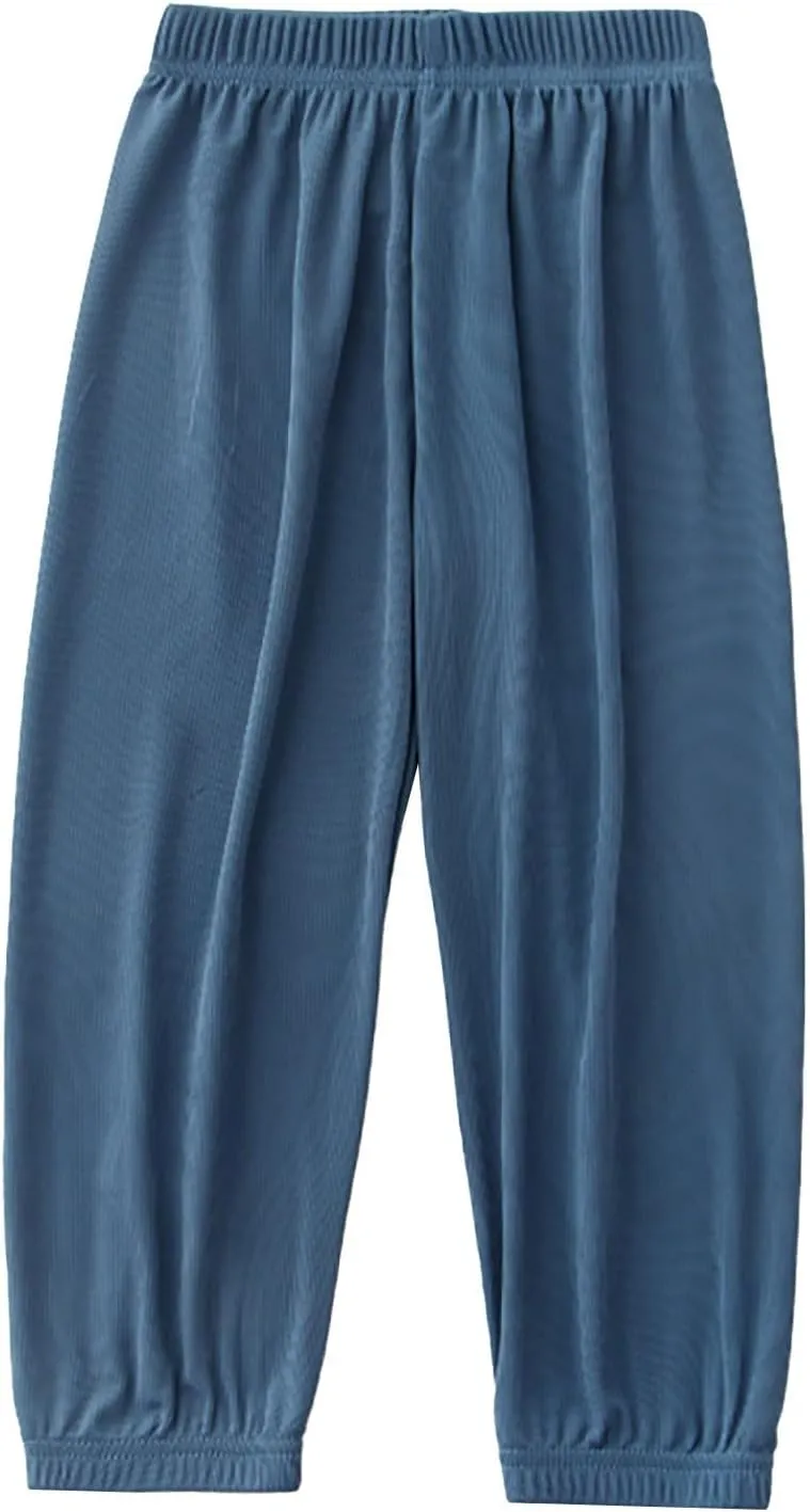 Toddler Girls Baggy Aesthetic Sweatpants Elastic Waist Kids Plain Casual Athletic Joggers Breathable Lightweight