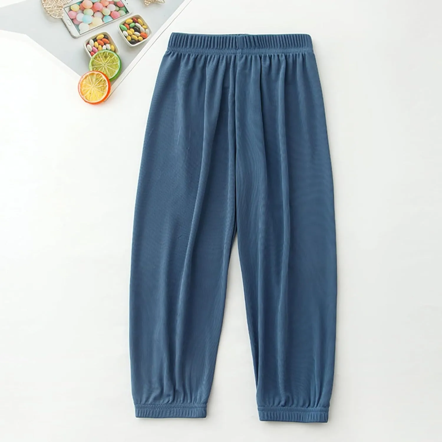 Toddler Girls Baggy Aesthetic Sweatpants Elastic Waist Kids Plain Casual Athletic Joggers Breathable Lightweight