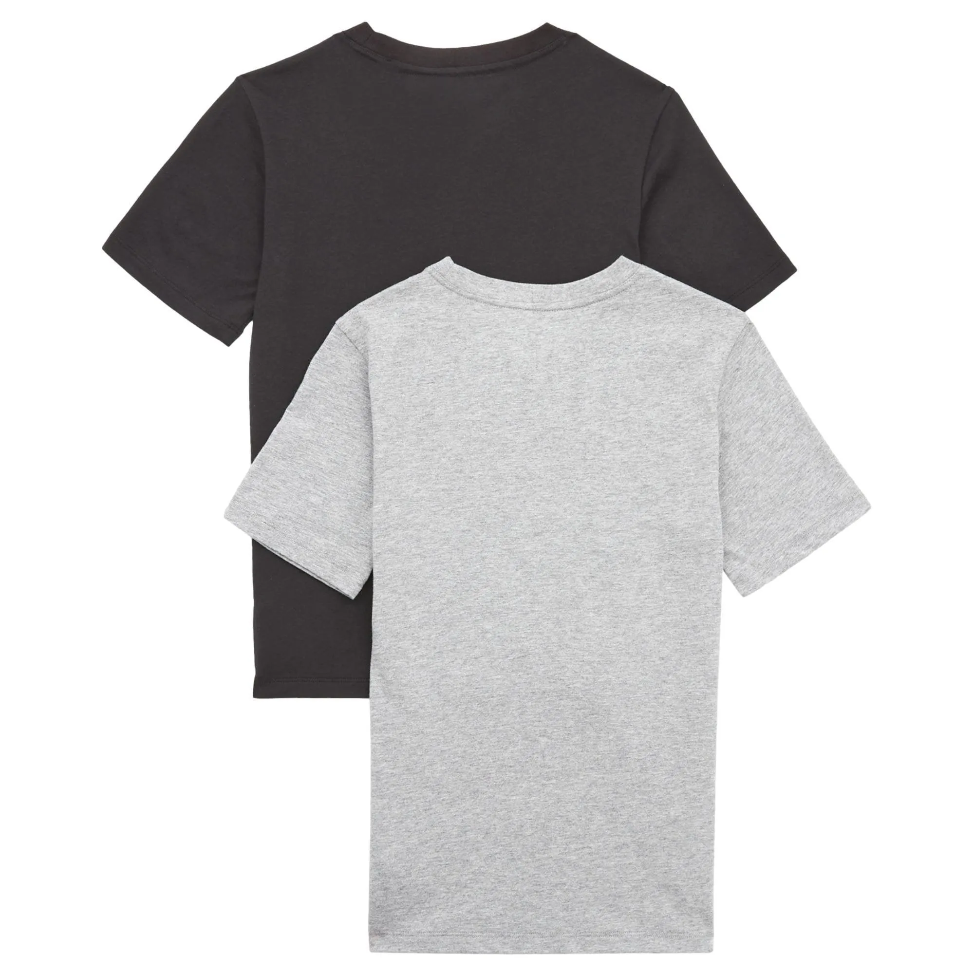 Tommy Hilfiger Boys 2 Pack Organic Cotton Short Sleeve T-Shirts- Medium Grey Heather/Black