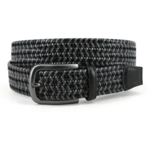 Torino Italian Mini Strand Woven Stretch Leather Belt