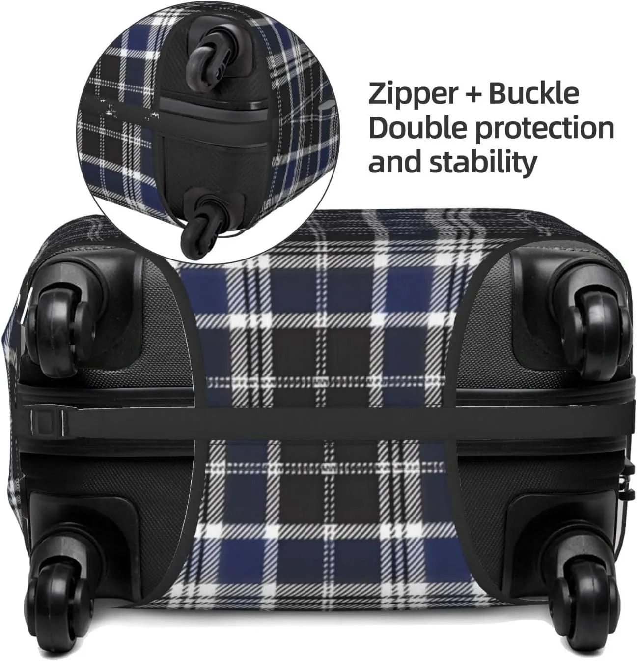Travel Luggage Cover Suitcase Protector Bag, Checked Anti-Scratch Fits 18-32 Inch Luggage, Suitcase Sleeve For Kid And Adult,Small