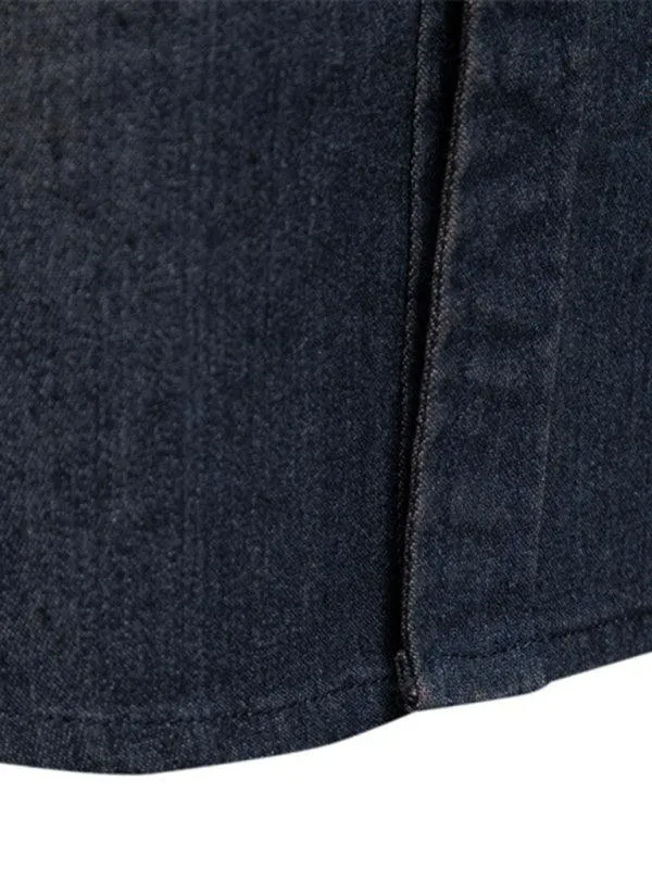 Two-Pocket Denim Men's Shirt