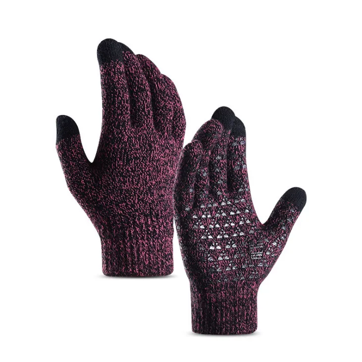 Unisex Knitted Wool Touch Screen Texting, Typing, Anti-Slip Gloves