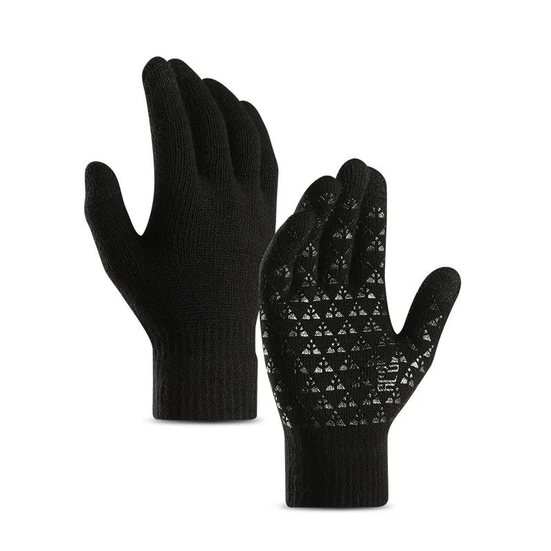Unisex Knitted Wool Touch Screen Texting, Typing, Anti-Slip Gloves