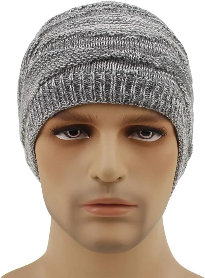 Unisex Winter Beanie Fashionable Stylish Warm Slouchy Ribbed Knit Hat Pom Pom Ski Skull Cap