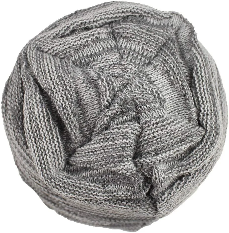 Unisex Winter Beanie Fashionable Stylish Warm Slouchy Ribbed Knit Hat Pom Pom Ski Skull Cap