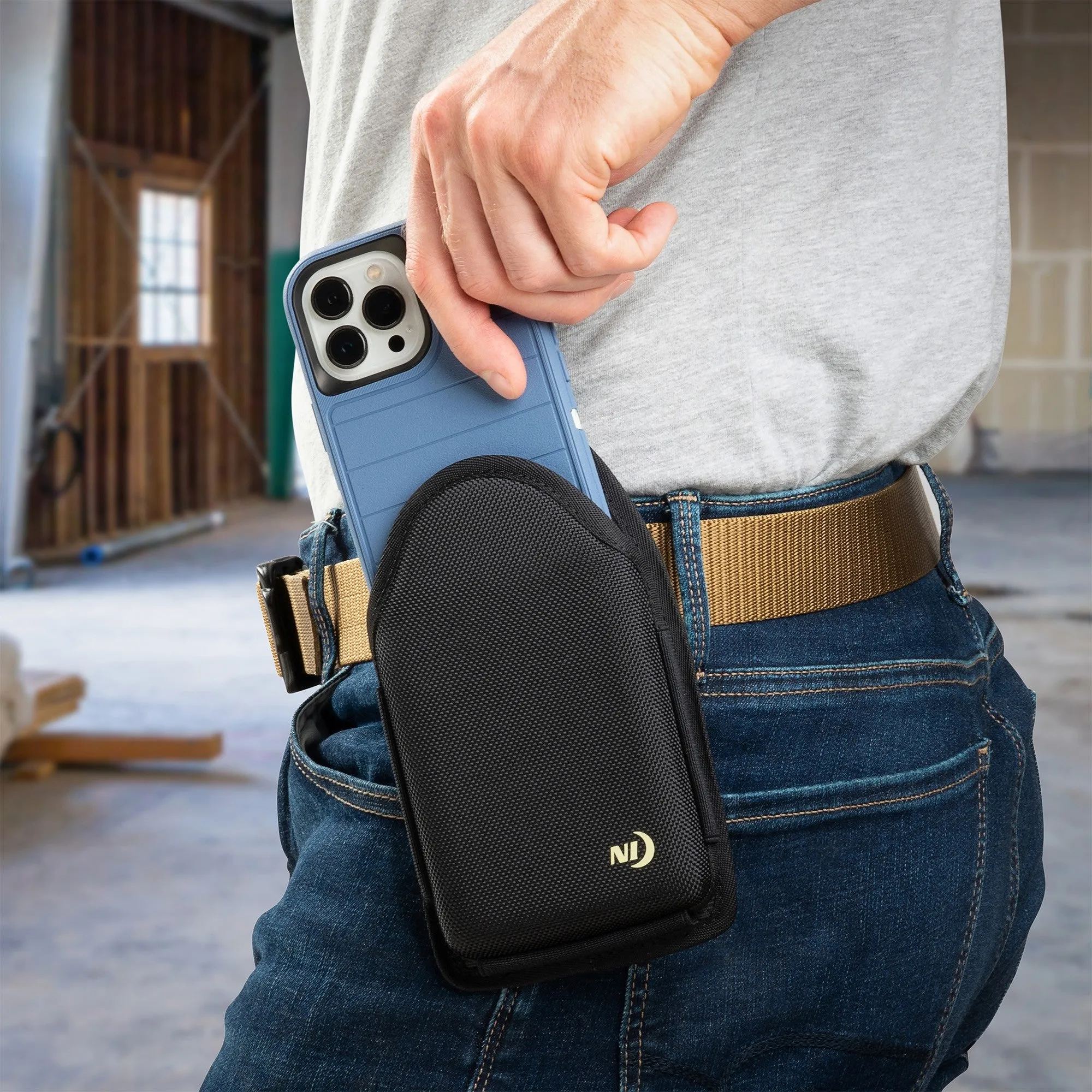 Universal Nite Ize Clip Case Hardshell QuickSlide Holster - XXL - Black - 15-11173