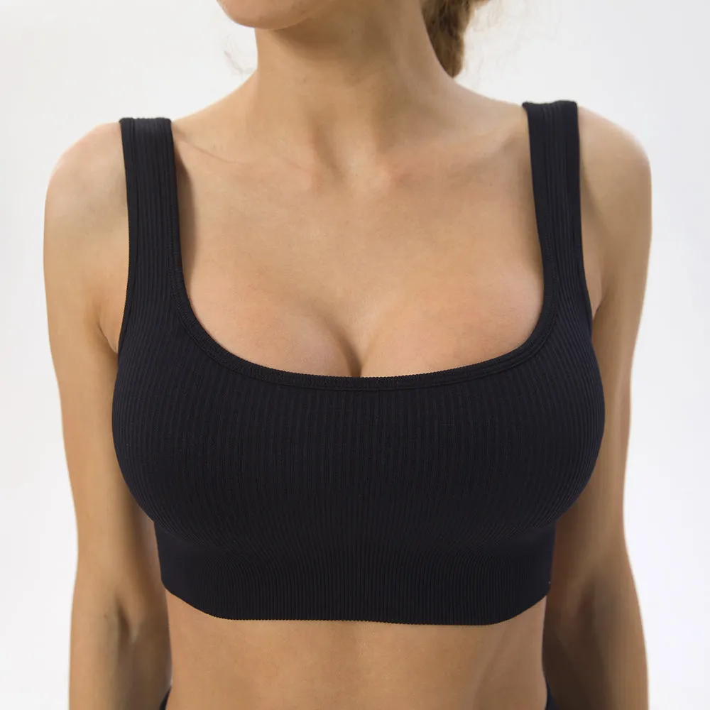 US Stock Women's Sports Bras Padded Support Workout Yoga Gym Crop Tank Tops